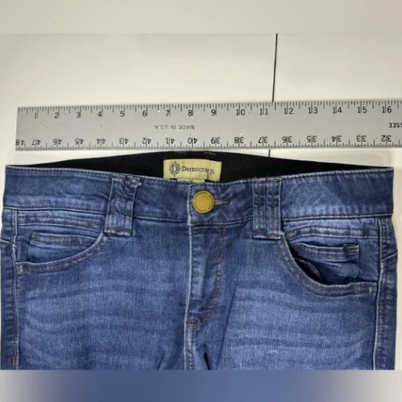 Democracy Jeans Ab Solution Skinny Mid Rise Dark Wash Stretch Denim SZ 8/29 - Picture 11 of 13